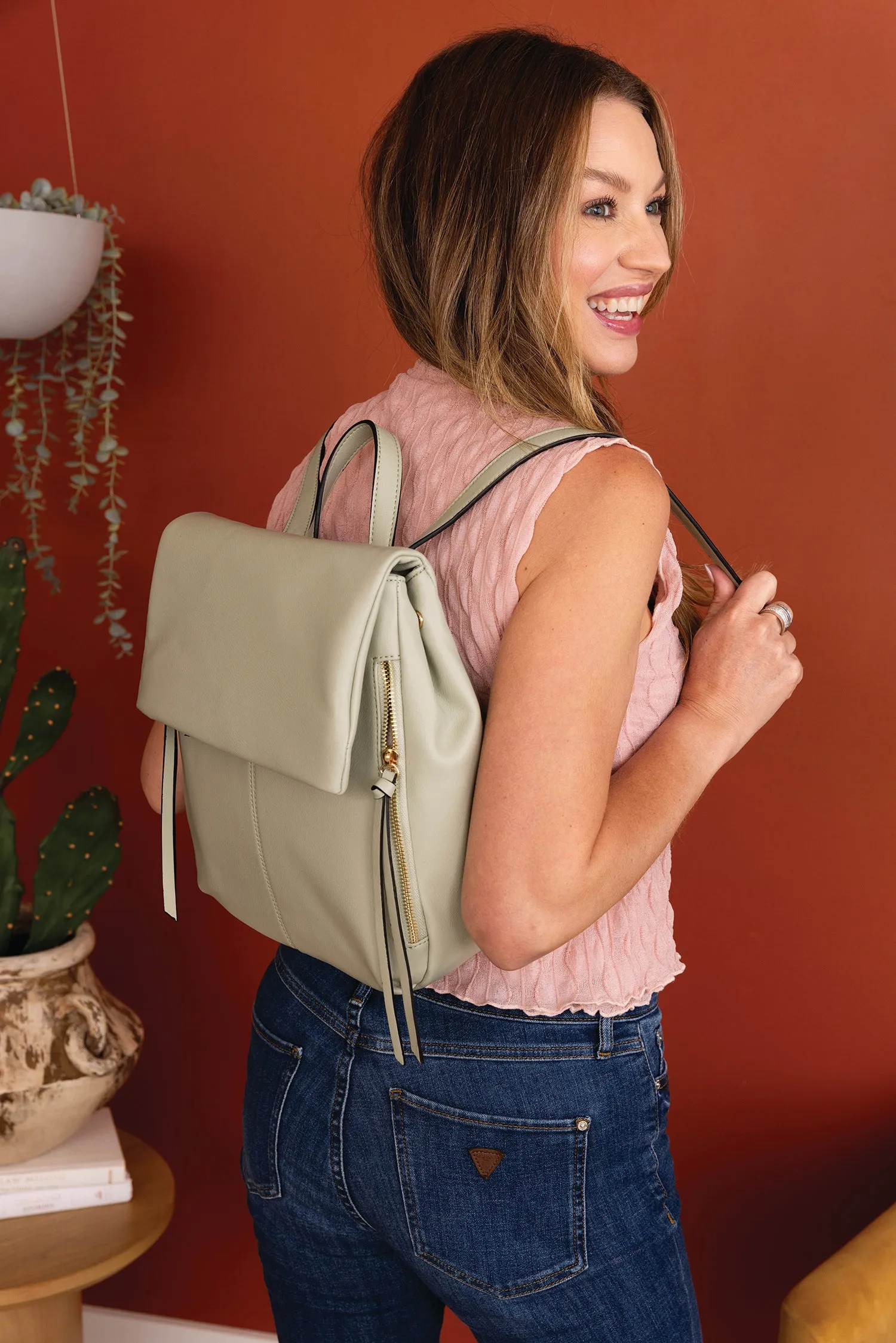 Adley Vegan Foldover Backpack