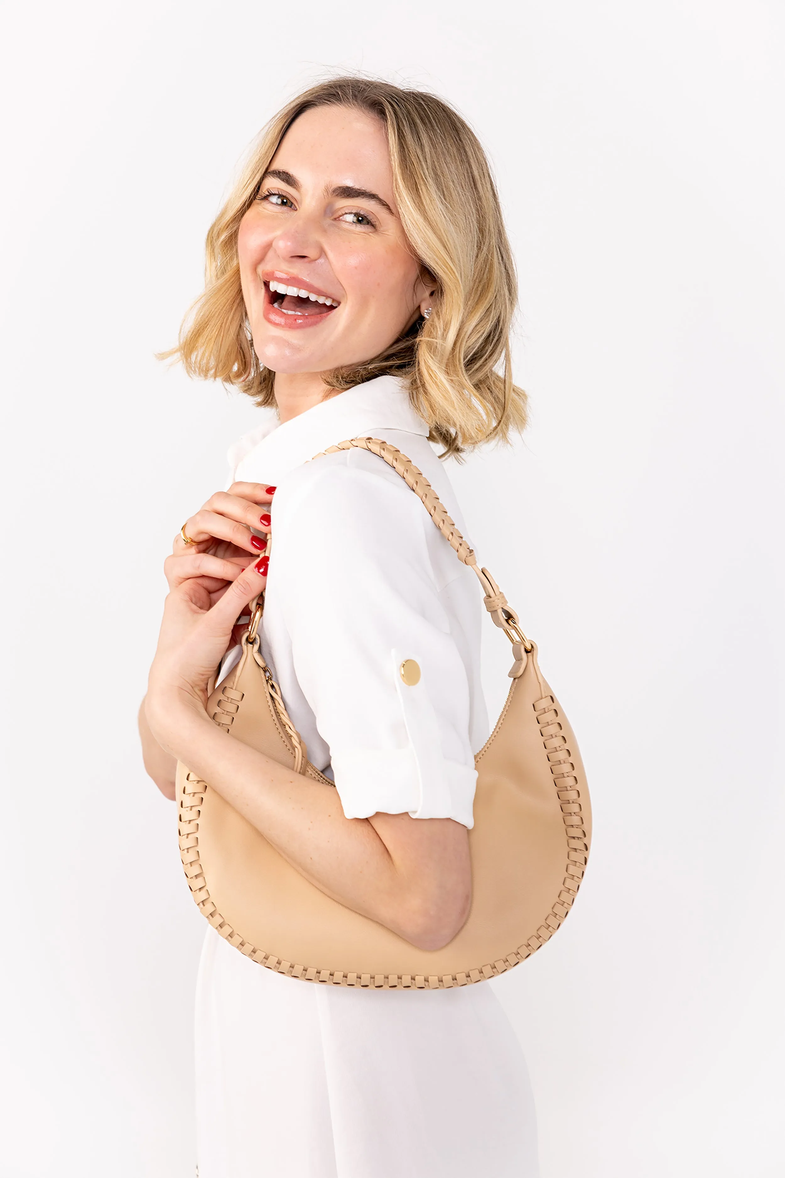 Aria Whipstitch Shoulder Bag