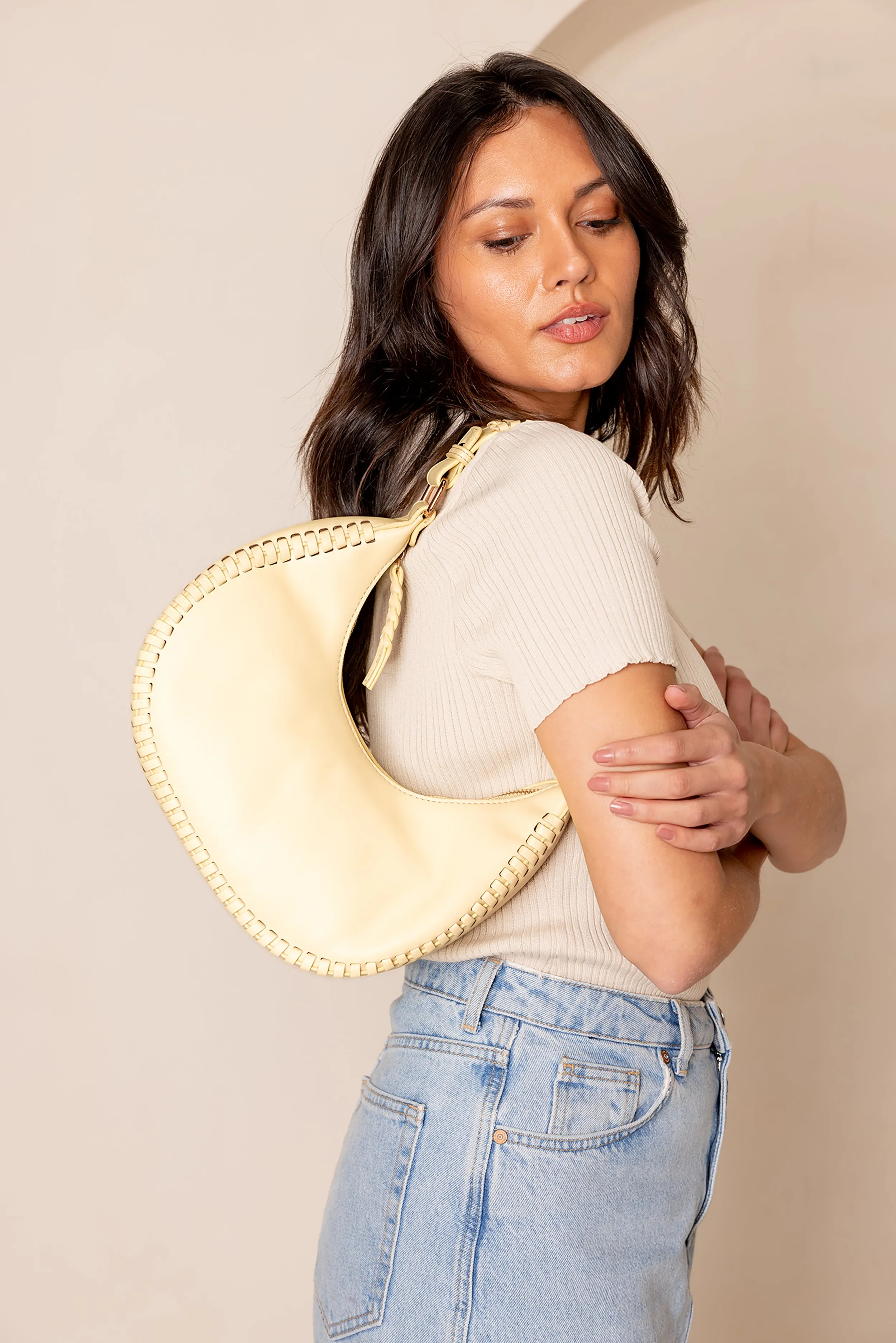 Aria Whipstitch Shoulder Bag