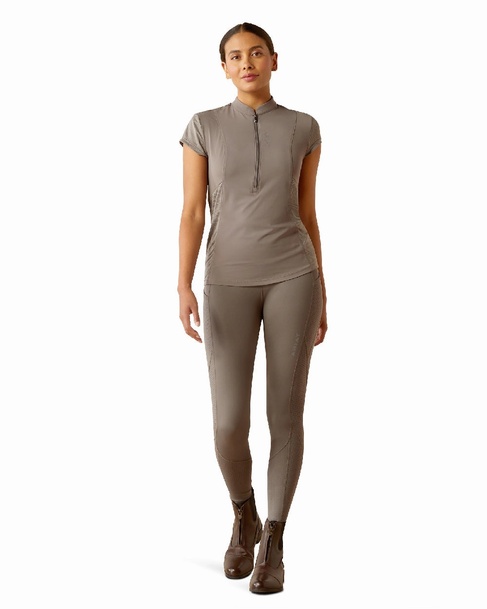Ariat Womens Breathe Quarter Zip Short Sleeve Baselayer