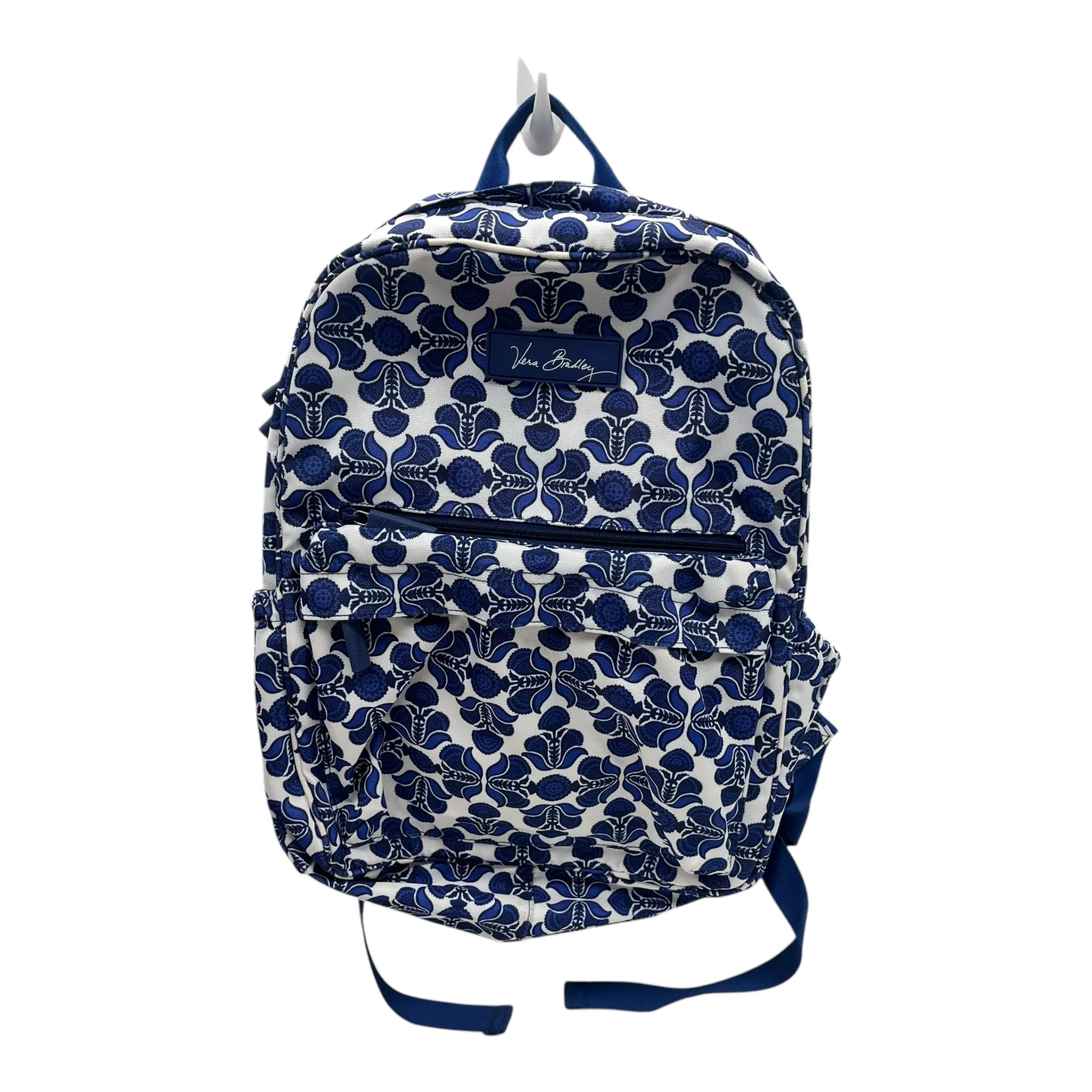 Backpack By Vera Bradley In Blue & White, Size:Medium