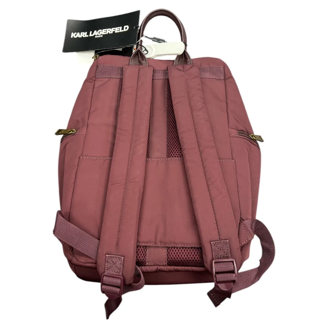 Backpack Designer By Karl Lagerfeld In Maroon, Size:Medium