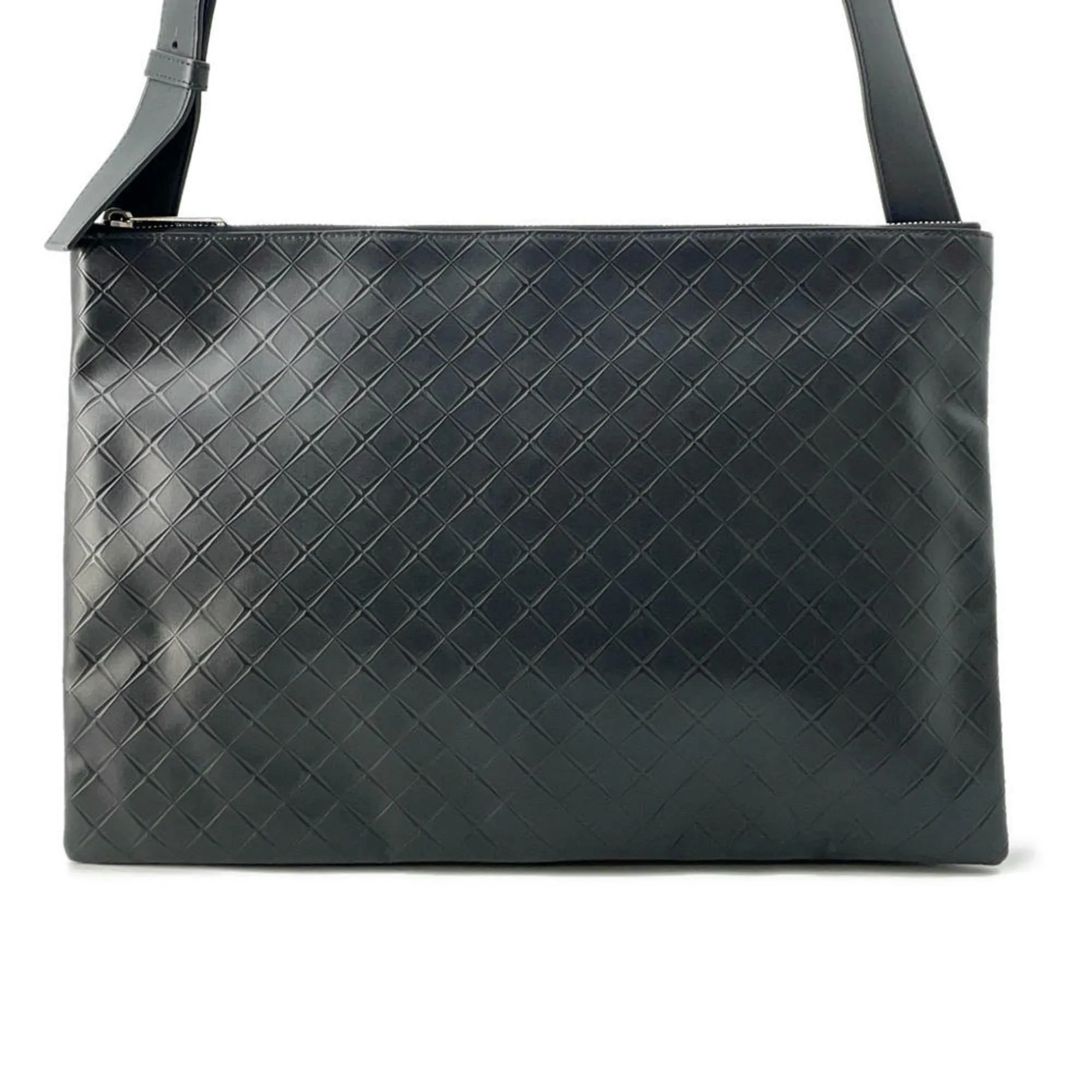 Bottega Veneta Intrecciato Leather Messenger Bag Shoulder Bag (Pre-Owned)