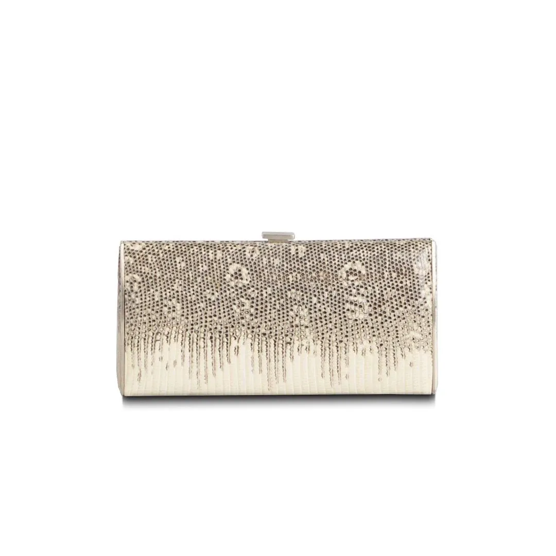 Box Wallet, Natural Ring Lizard