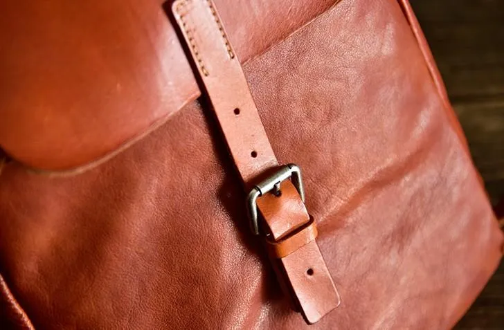 Brown Leather Mens Women Backpack Satchel Backpack School Backpack for men
