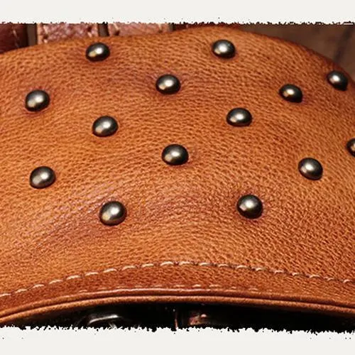 Brown Vintage Leather Womens Backpacks Small Black Leather Backpack for Ladies