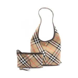 Burberry    Canvas Leather Shoulder Bag