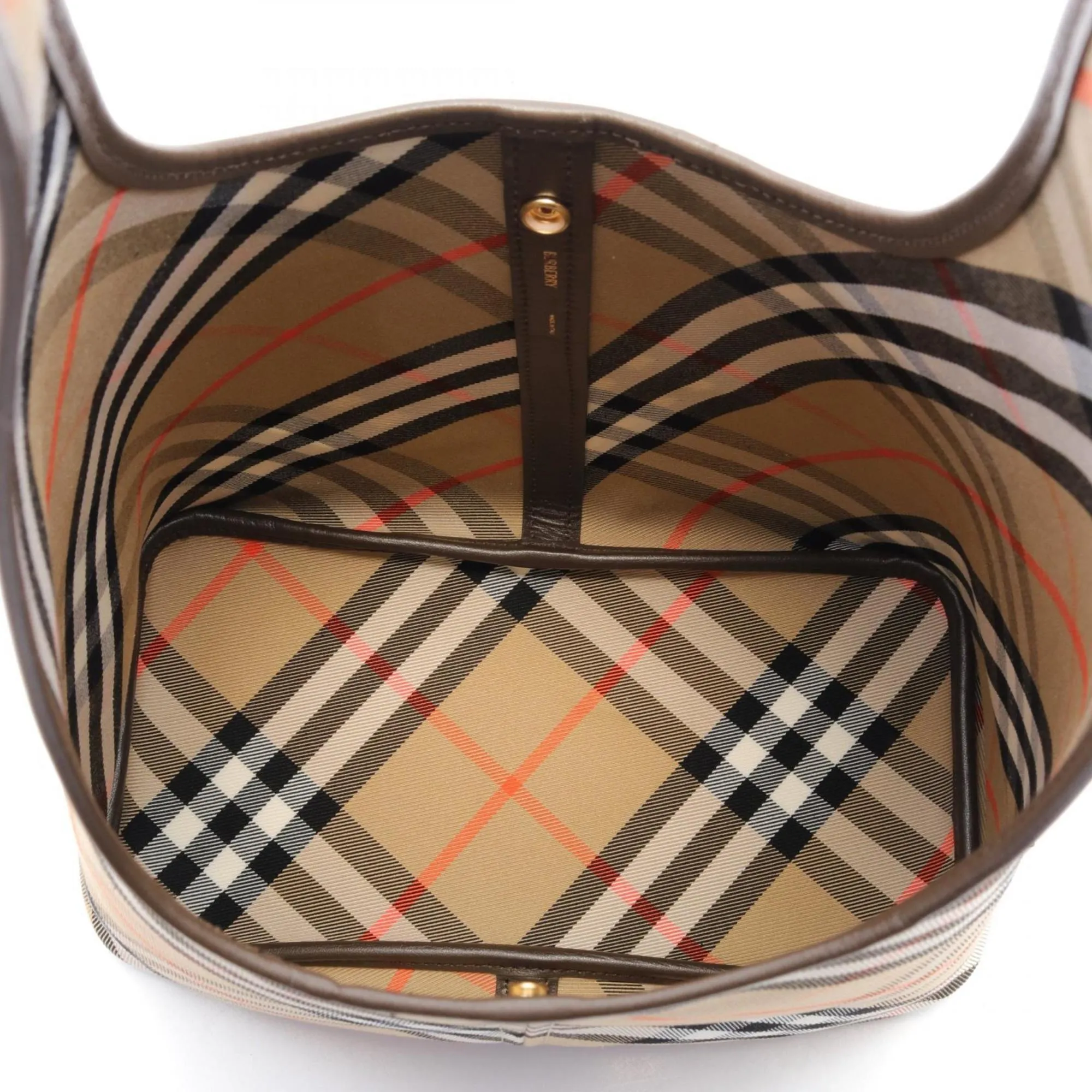 Burberry    Canvas Leather Shoulder Bag