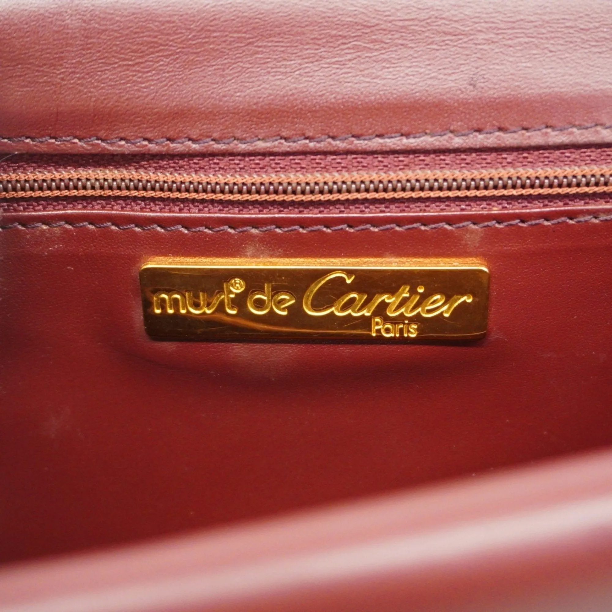 Cartier Leather Shoulder Bag (Pre-Owned)