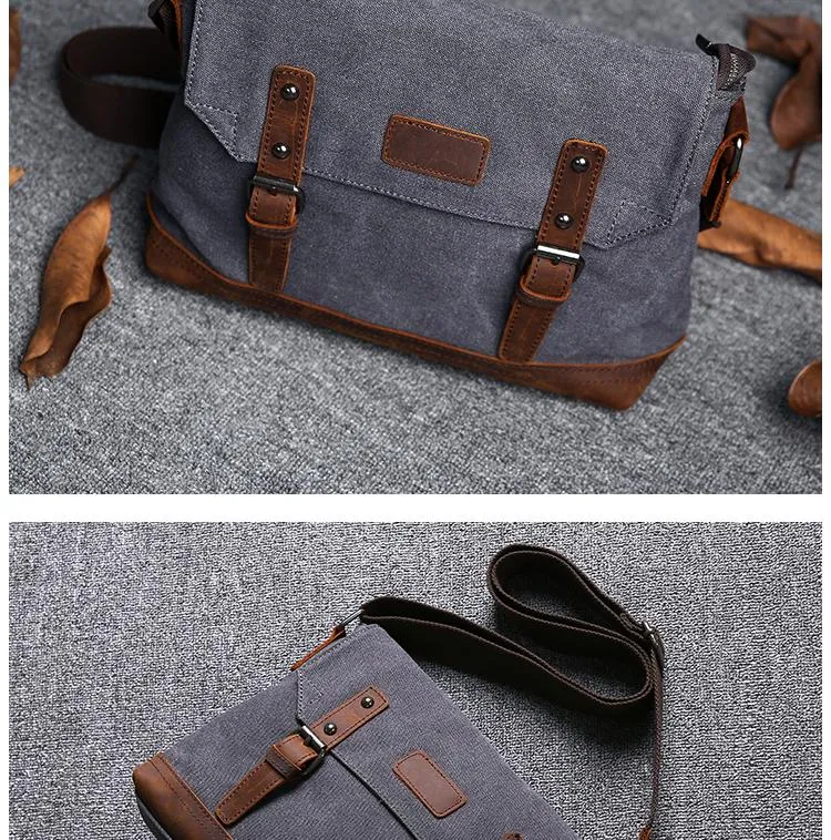 Casual Canvas Mens Womens Simple 10???? Side Bag Green Courier Bag Messenger Bag Backpack for Men