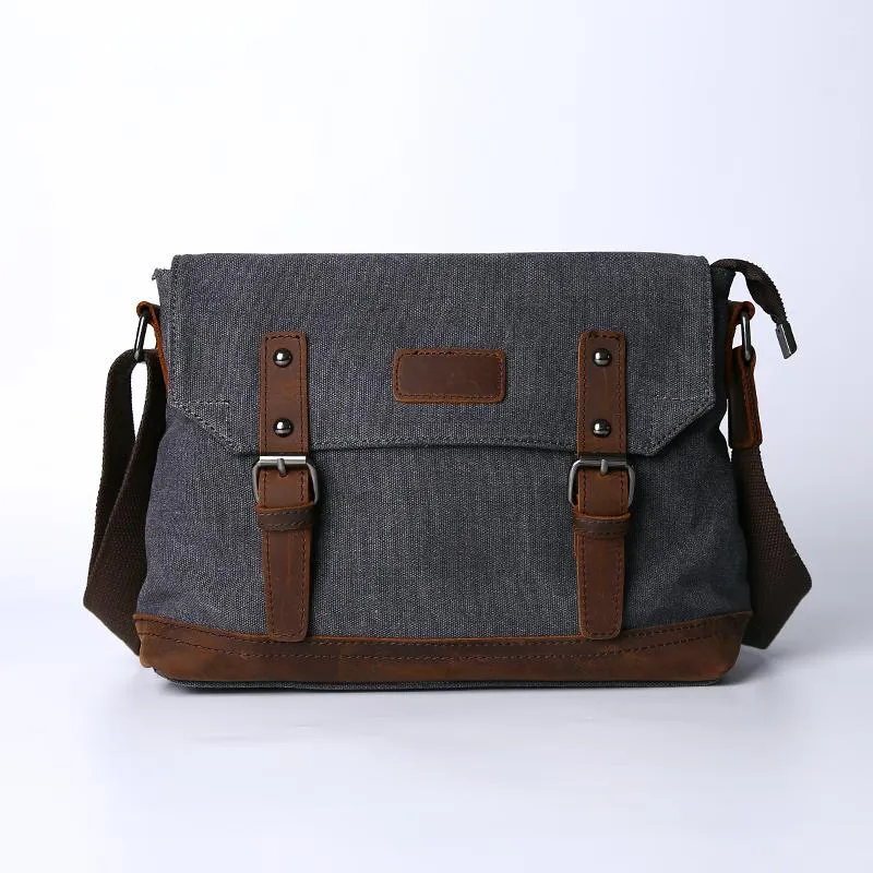 Casual Canvas Mens Womens Simple 10???? Side Bag Green Courier Bag Messenger Bag Backpack for Men
