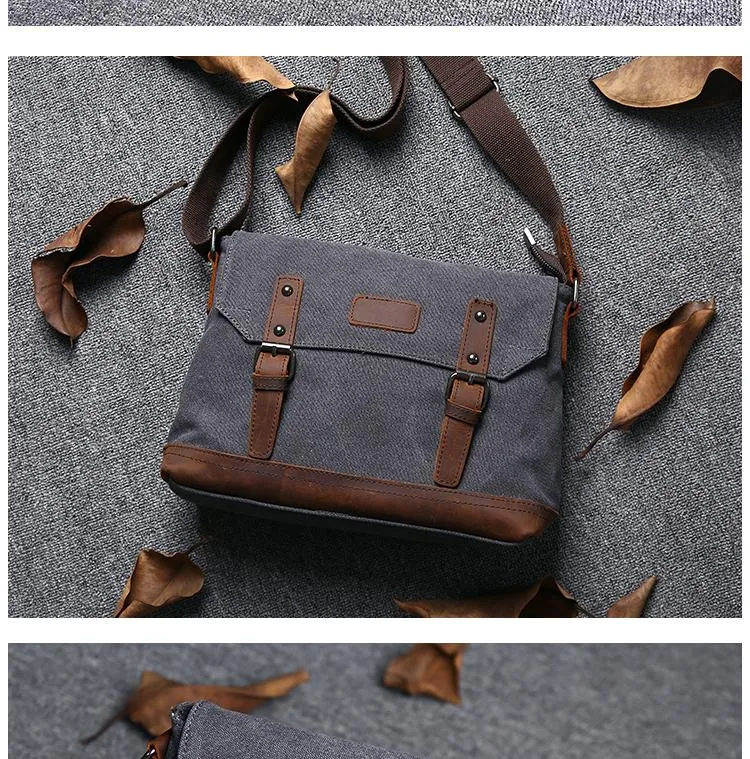 Casual Canvas Mens Womens Simple 10???? Side Bag Green Courier Bag Messenger Bag Backpack for Men