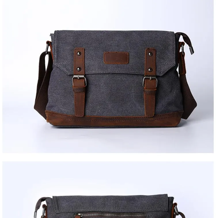 Casual Canvas Mens Womens Simple 10???? Side Bag Green Courier Bag Messenger Bag Backpack for Men