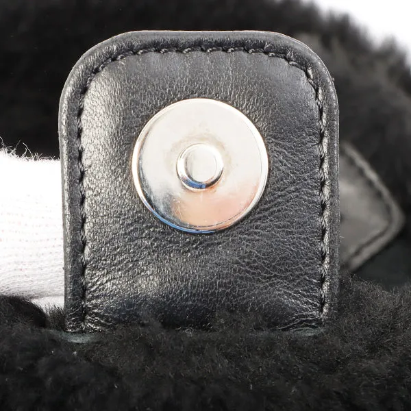 Chanel Around 2006 Made Mouton Cc Mark Stitch Shoulder Bag With Pouch Black