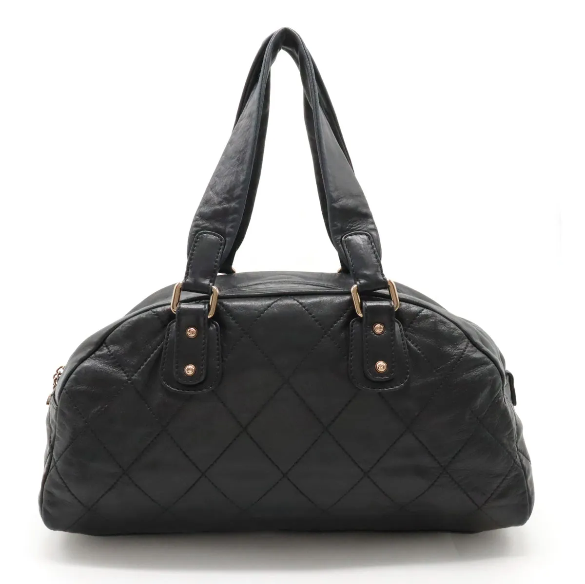 CHANEL Chanel Cocomark Mini Boston  Bag Shoulder  Shoulder Tooth Black Black Black Blumin