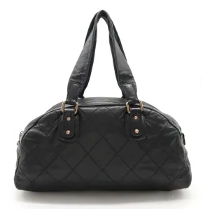 CHANEL Chanel Cocomark Mini Boston  Bag Shoulder  Shoulder Tooth Black Black Black Blumin