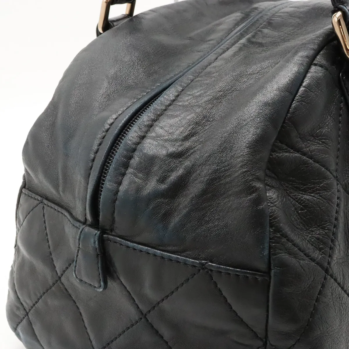 CHANEL Chanel Cocomark Mini Boston  Bag Shoulder  Shoulder Tooth Black Black Black Blumin