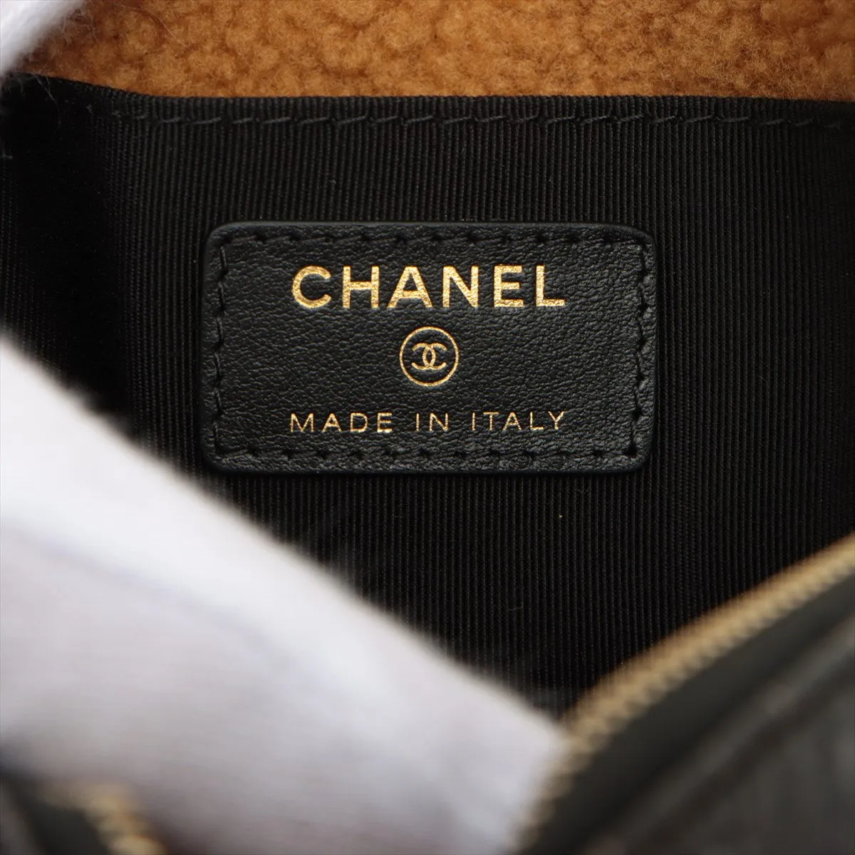 Chanel Coco Boar Chain Shoulder Bag Black  Brown Gold  28th