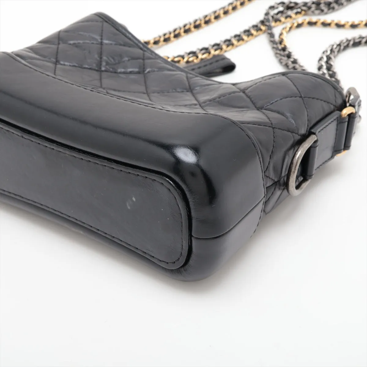 Chanel Gabriel Du Chanel Vintage  Chain Shoulder Bag Black 28th