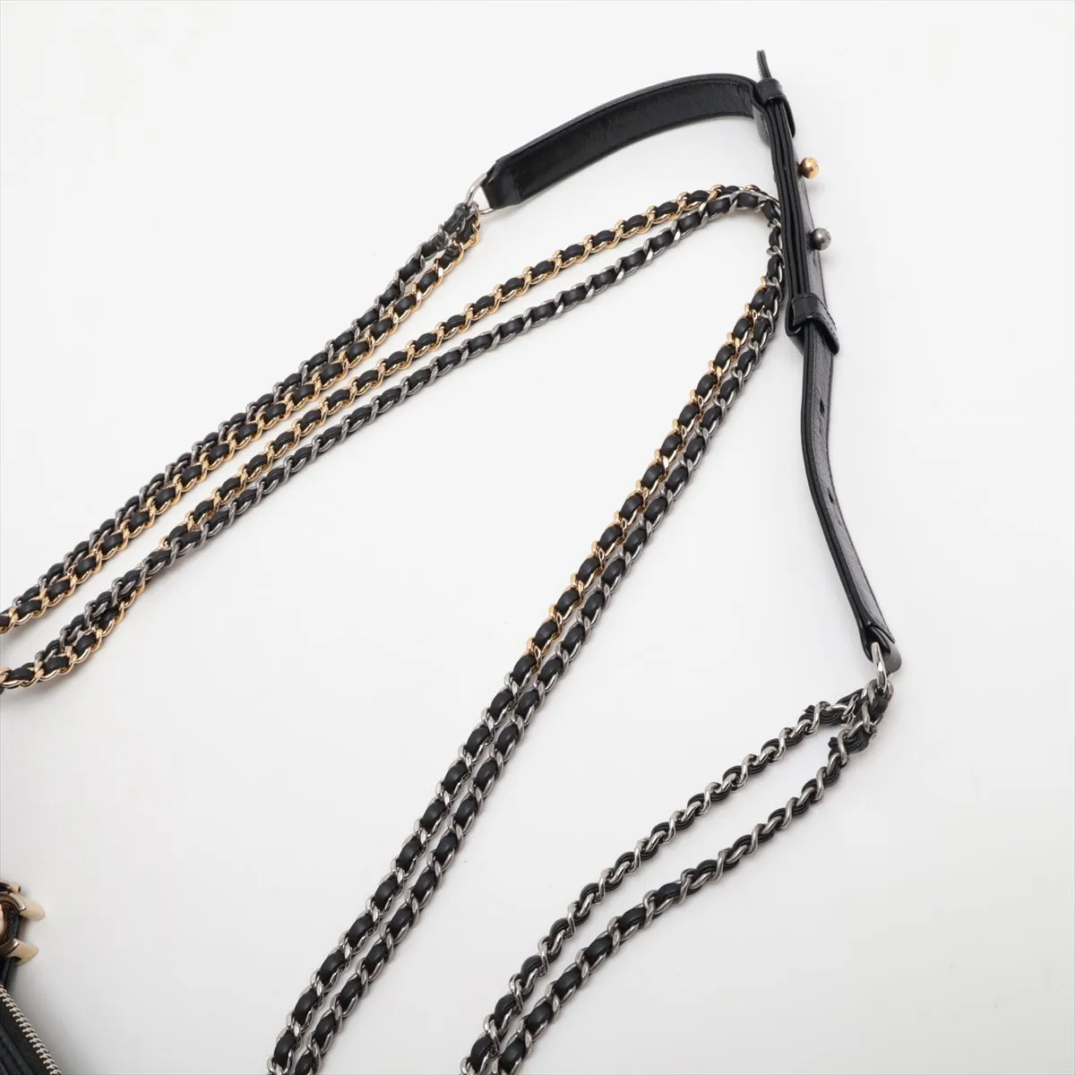 Chanel Gabriel Du Chanel Vintage  Chain Shoulder Bag Black 28th