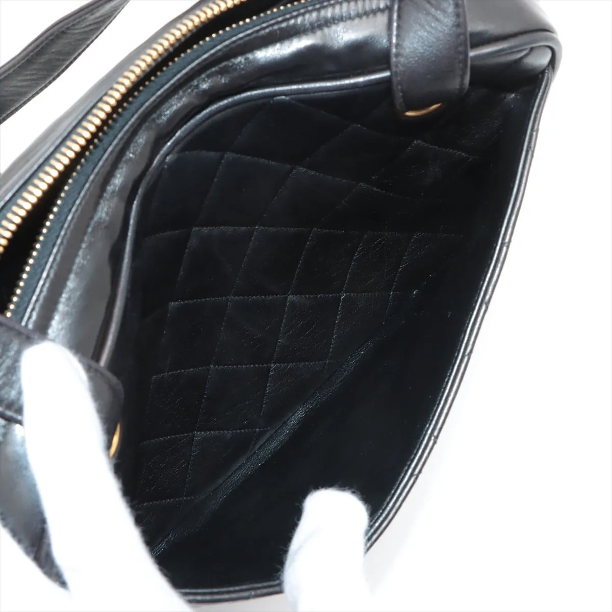 Chanel Lambskin  Shoulder Bag Black G  3rd