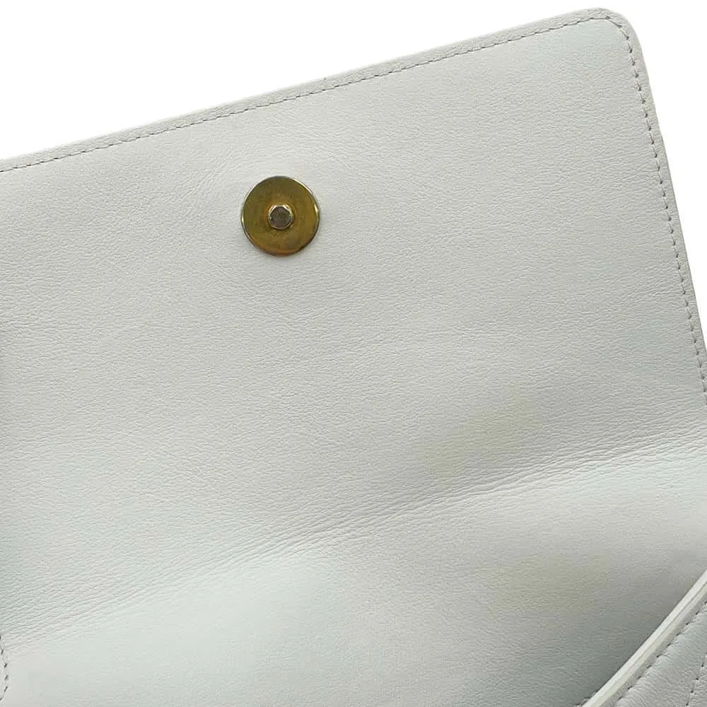 CHANEL Matelasse Hobo ChainShoulder Bag White AS2542 Calf Leather