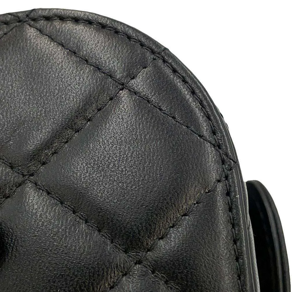 CHANEL Matelasse Mini Vanity ChainShoulder Bag Black AP2428 Lambskin Denim Size Mini