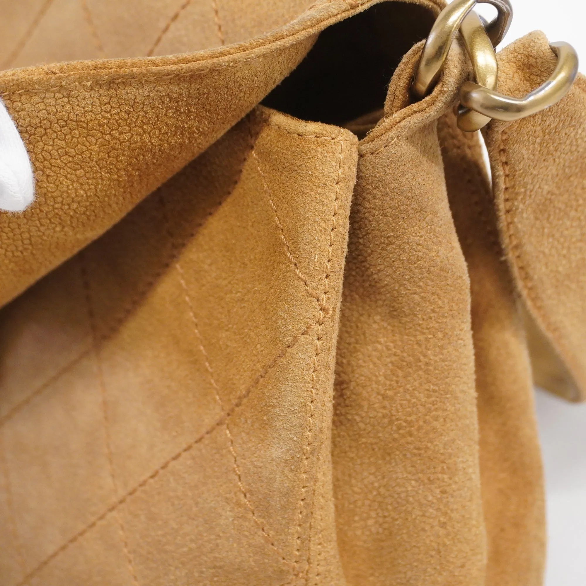 CHANEL   Matelasse Shoulder Bag Women's Suede Brown