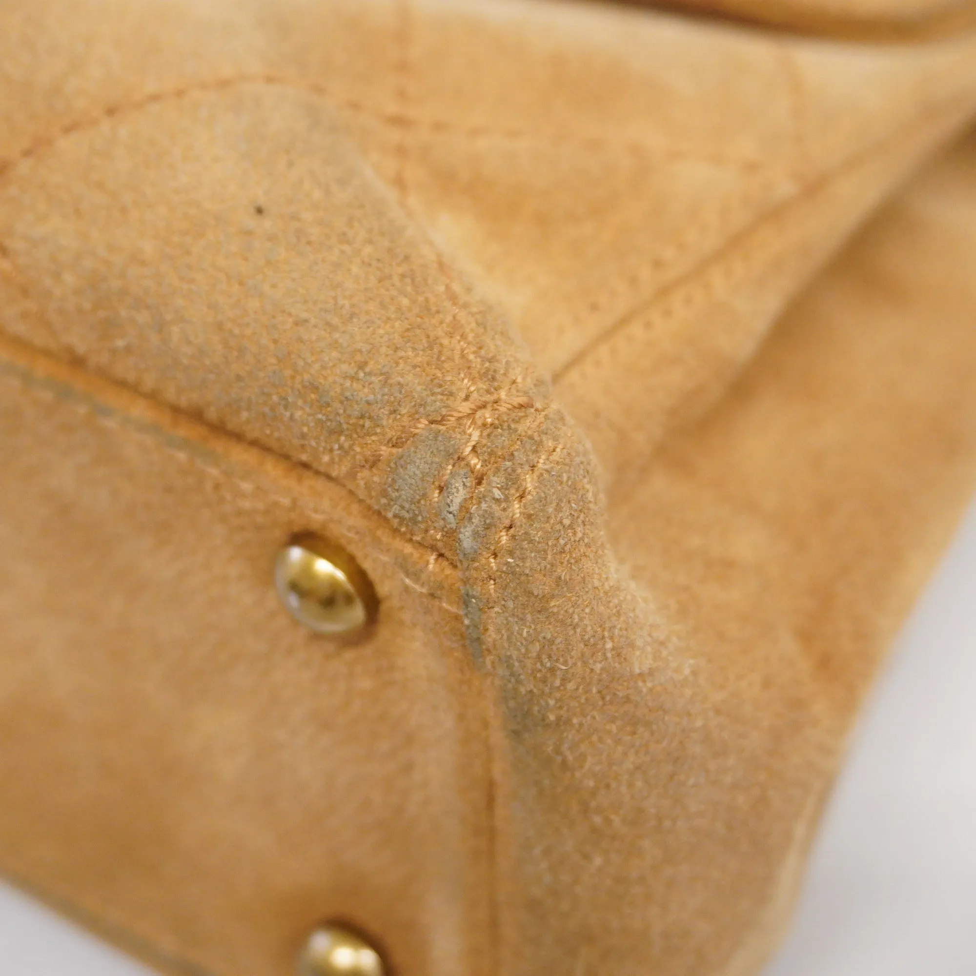 CHANEL   Matelasse Shoulder Bag Women's Suede Brown