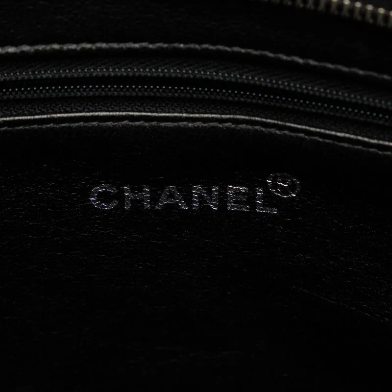 Chanel Matrases Medallion   ilver  Tooth Bag Shoulder Bag Black Caviar S Leather  CHANEL