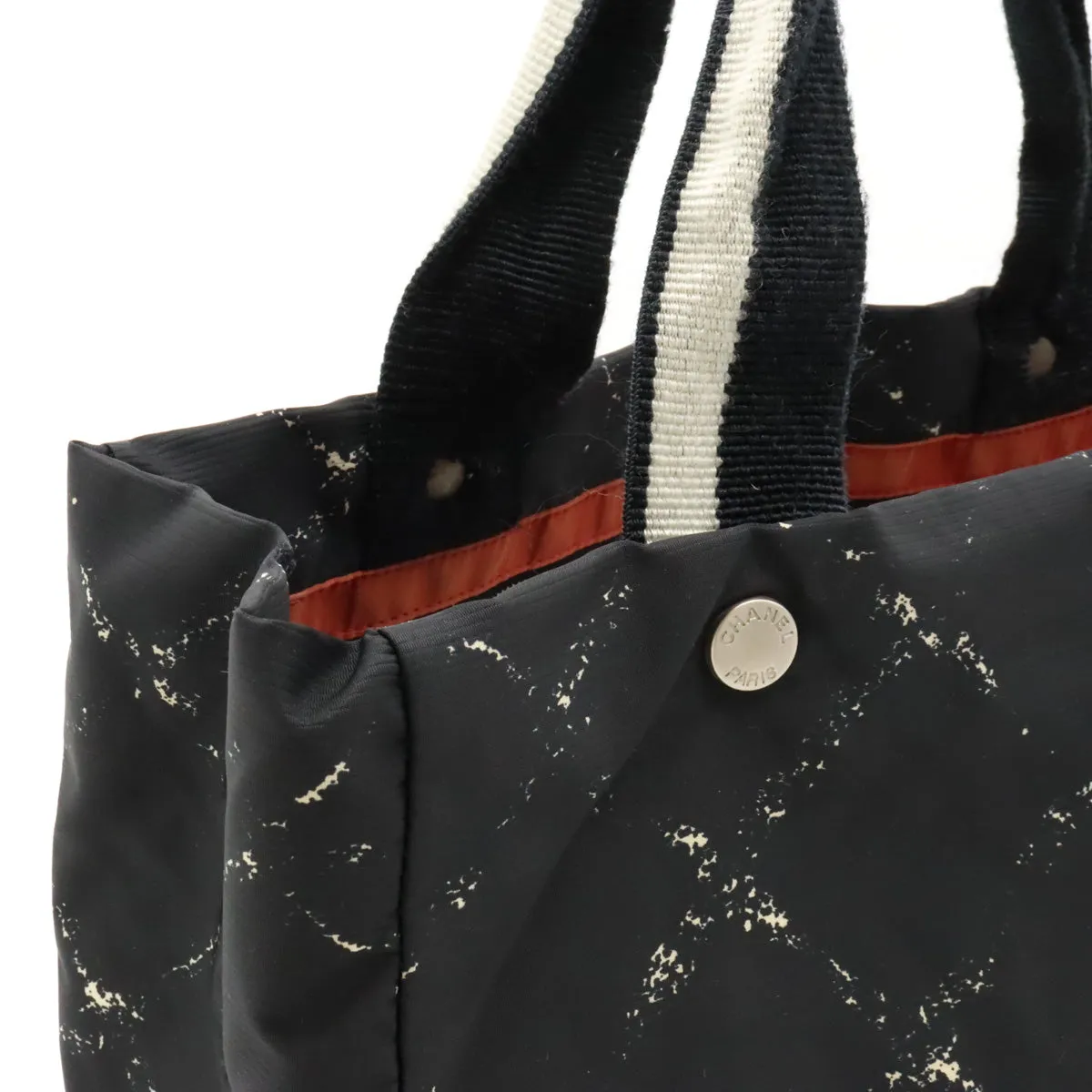 Chanel  Travel Line Tote MM Tooth Bag Shoulder Bag Shoulder Bag Nylon Black Red Red Silver Gold  Blumin