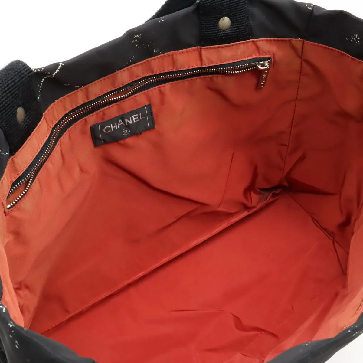 Chanel  Travel Line Tote MM Tooth Bag Shoulder Bag Shoulder Bag Nylon Black Red Red Silver Gold  Blumin