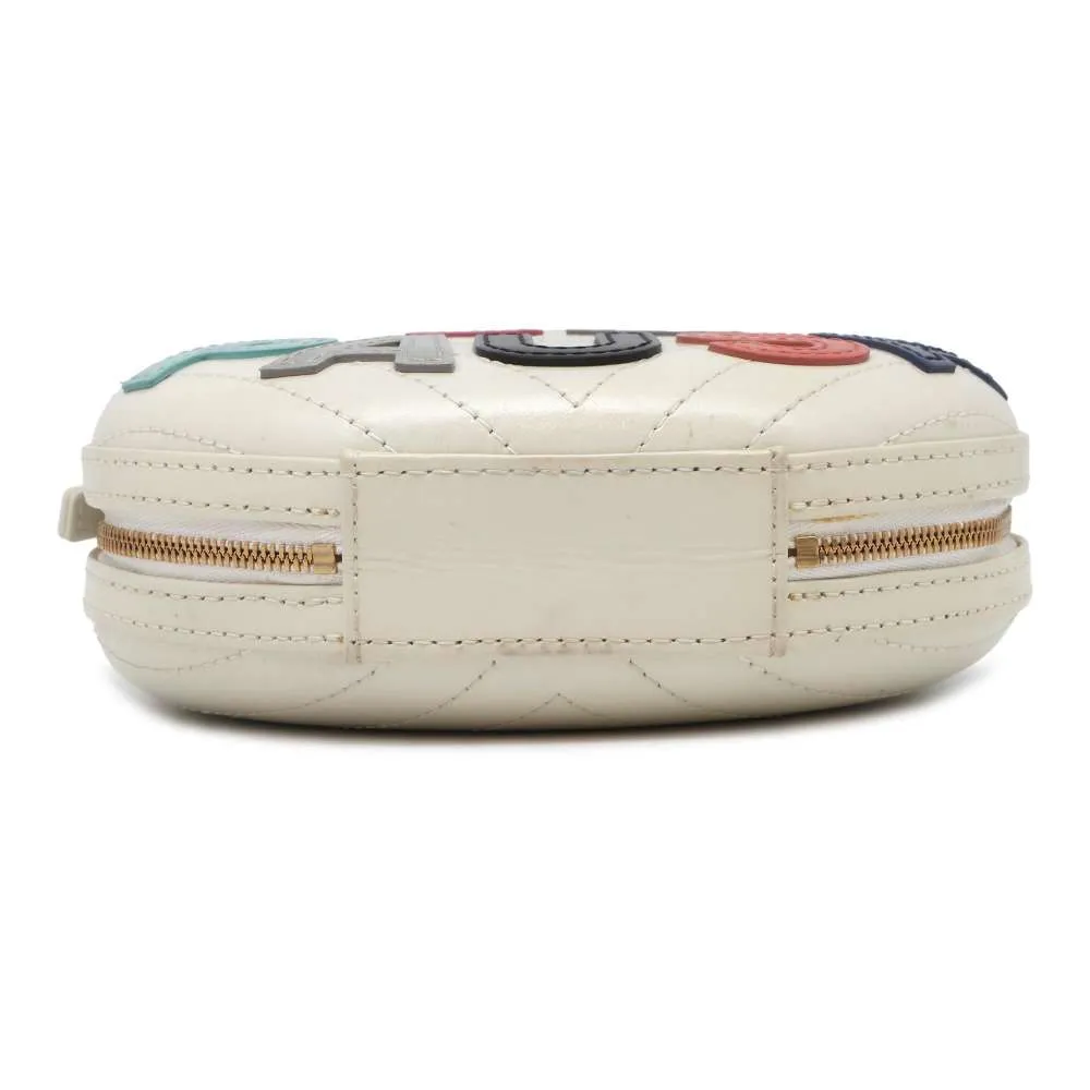 CHANEL V Stitch ChainShoulder Lapausa White Leather