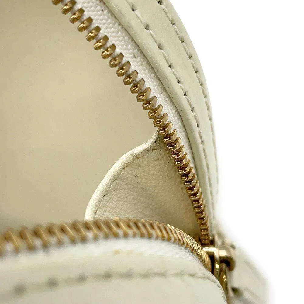 CHANEL V Stitch ChainShoulder Lapausa White Leather