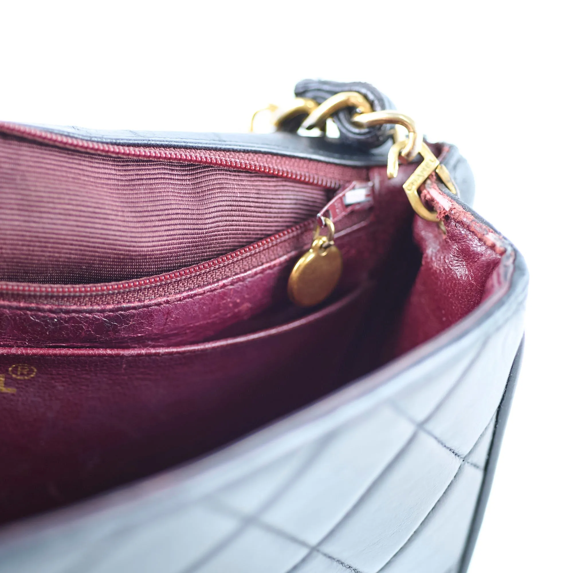 Chanel Vintage Square Shoulder Bag Lambskin (3 Series)