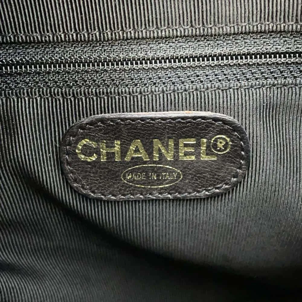 CHANEL WChain One Shoulder Bag Black A08058 Caviar Leather
