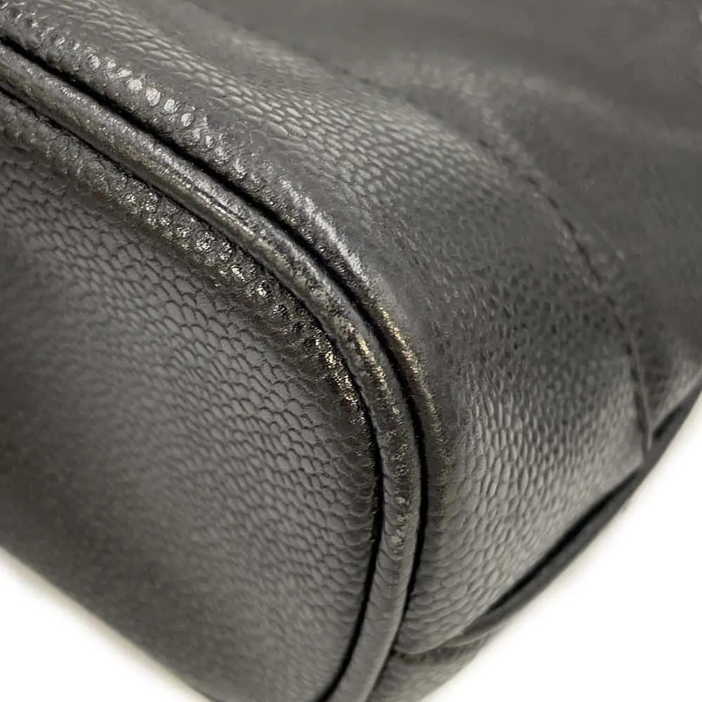 CHANEL WChain One Shoulder Bag Black A08058 Caviar Leather