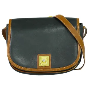 Cline Flap Pocket Leather Shoulder Bag (Pre-Owned)