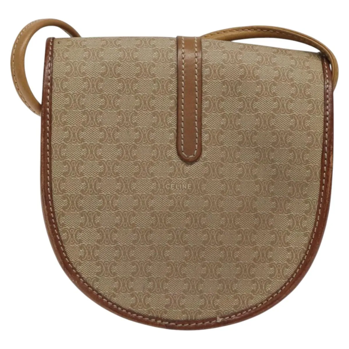 Cline Macadam Canvas Shoulder Bag (Pre-Owned)