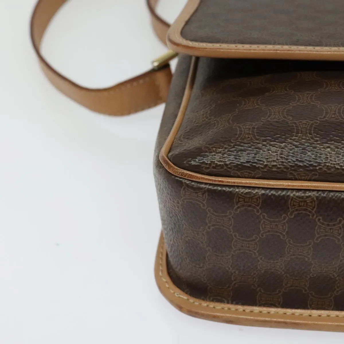 Cline Macadam Canvas Shoulder Bag (Pre-Owned)