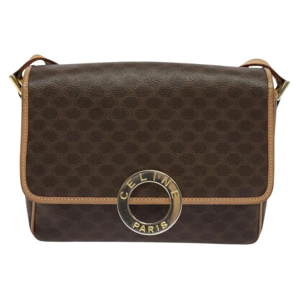 Cline Macadam Canvas Shoulder Bag (Pre-Owned)