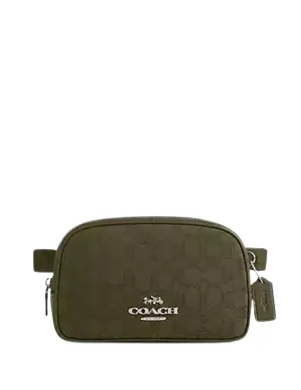 Coach Pace Belt Bag In Signature Jacquard