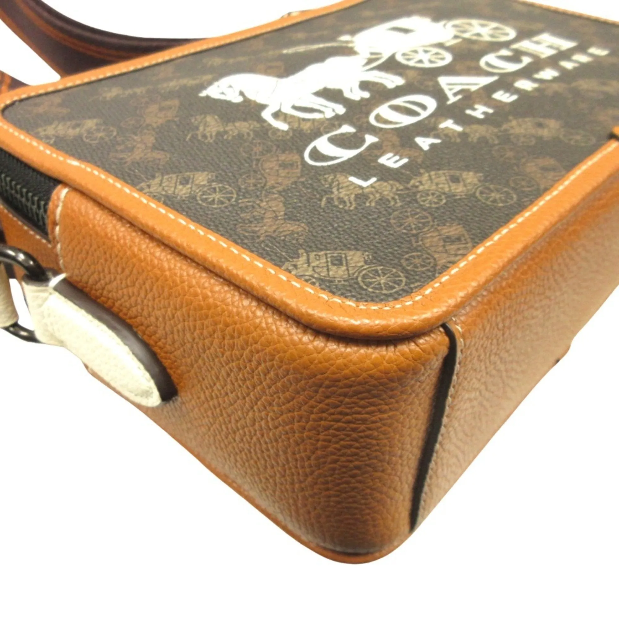 Coach Pvc Leather Shoulder Bag (Pre-Owned)