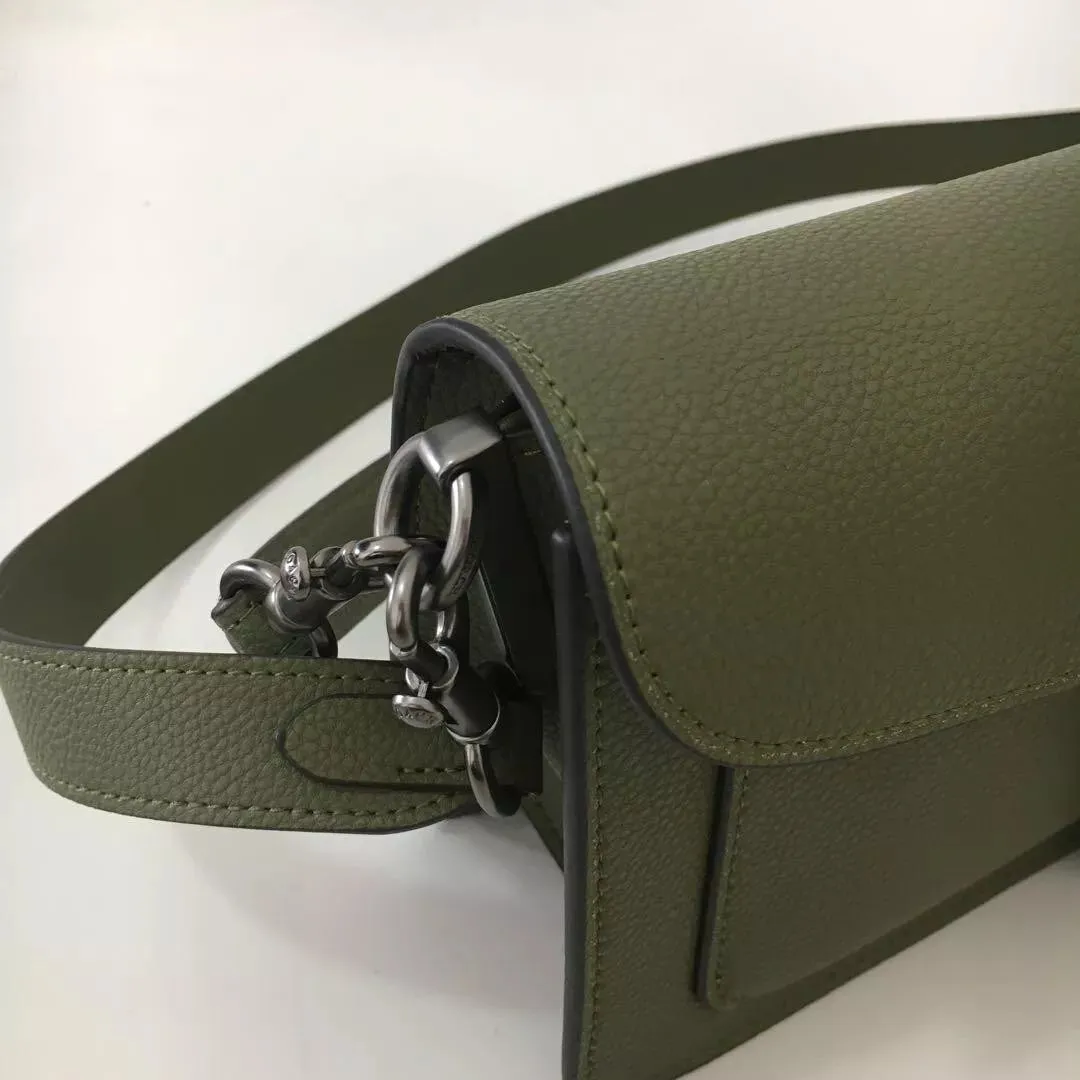 COACH Tabby 26 Shoulder Bag Crossbody Dark Green Leather