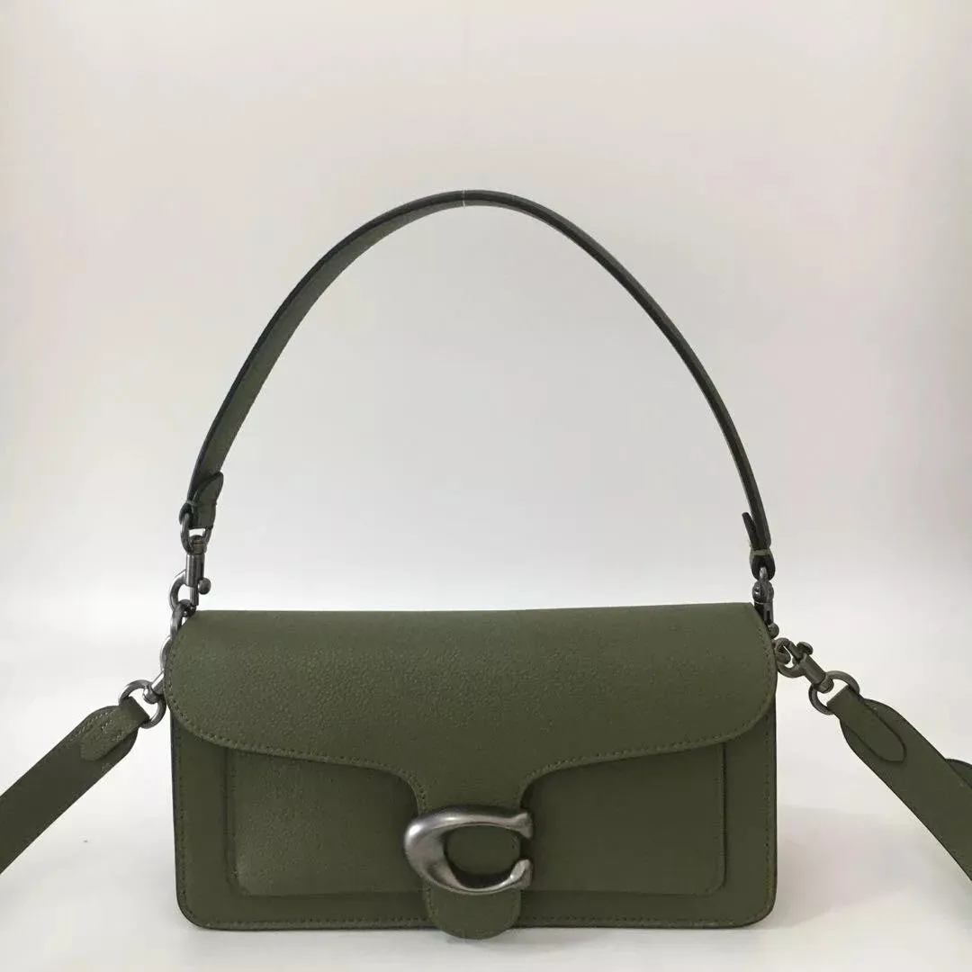COACH Tabby 26 Shoulder Bag Crossbody Dark Green Leather