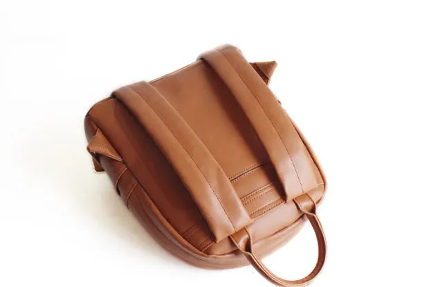 College Leather Womens Backpacks Stylish School Bag for Women