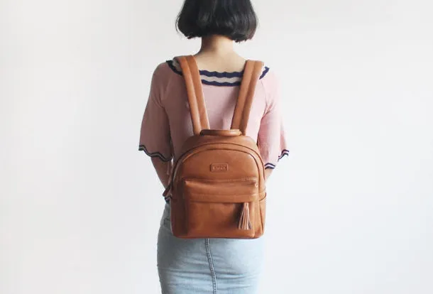 College Leather Womens Backpacks Stylish School Bag for Women