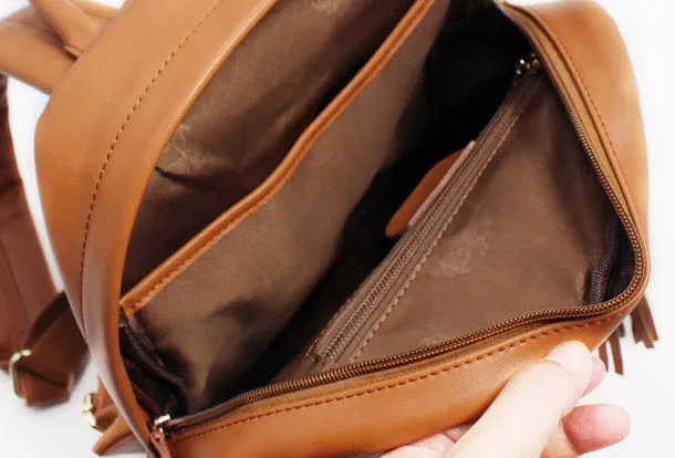 College Leather Womens Backpacks Stylish School Bag for Women