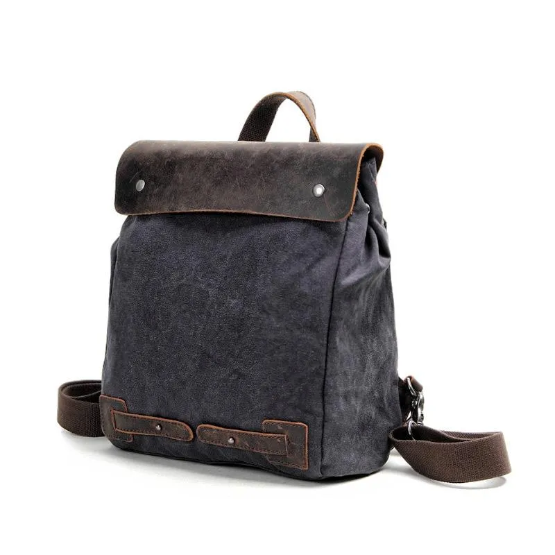 Cool Canvas Leather Mens Womens White Small College Computer Backpack Green Travel Backpack for Men