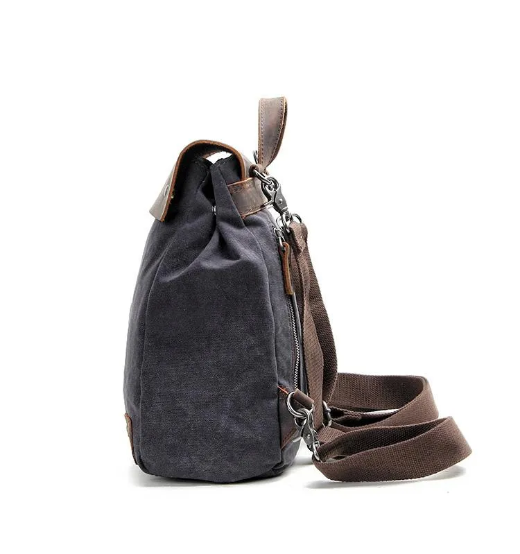 Cool Canvas Leather Mens Womens White Small College Computer Backpack Green Travel Backpack for Men
